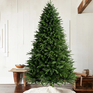 耶诞树装饰家用摆件2023新款PE混合耶诞树LED灯1.8出口云杉树加密