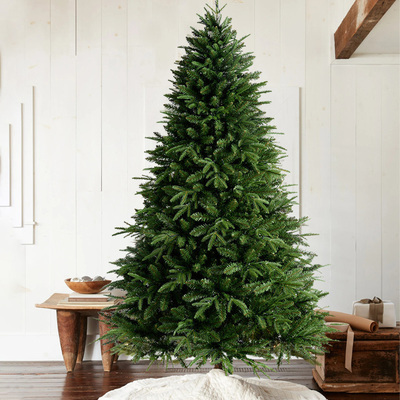 耶诞树装饰家用摆件2023新款PE混合耶诞树LED灯1.8出口云杉树加密