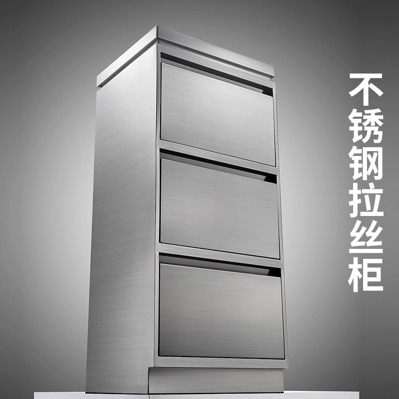 美发网红不锈钢双面剪发镜台柜理发店储物柜工具车发廊专用工具柜