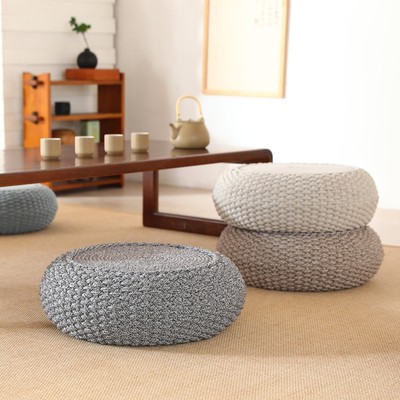 日式棉绳蒲团榻榻米垫子地上垫家用坐墩茶室阳台禅修打坐垫拜跪垫