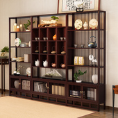 博古架实木中式 茶室茶叶柜子置物架茶具茶碗收纳架客厅隔断展示柜