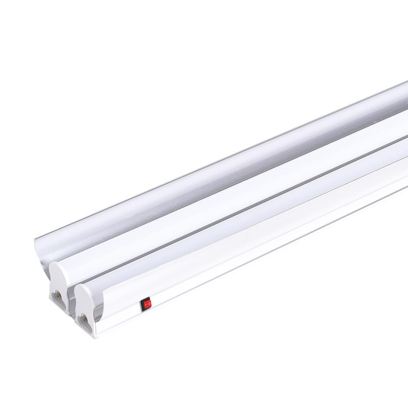led开关带罩双管T8日光灯t5一体化灯管家用节能灯制衣车间支架灯