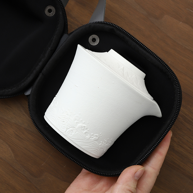 旅行茶具小套装便携式快客杯户外露营旅游功夫泡茶壶茶杯一壶四杯