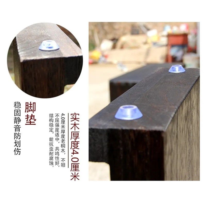 古琴桌凳烧桐木实木琴桌禅意国学书法桌实木仿古茶桌共鸣古琴桌凳