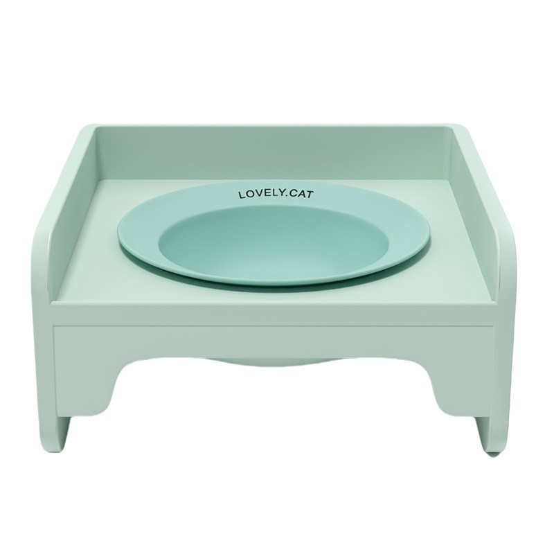 宠物方块猫碗高脚架护颈餐桌拼接狗碗猫咪食盆陶瓷碗水碗粮防漏食