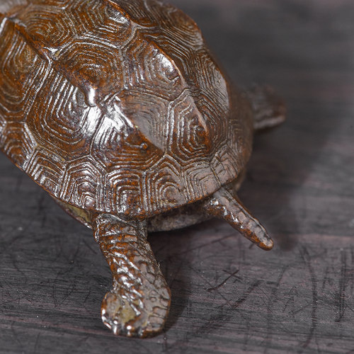 手工金钱铜乌龟茶宠复古创意茶玩可养精品小摆件功夫茶道茶具配件