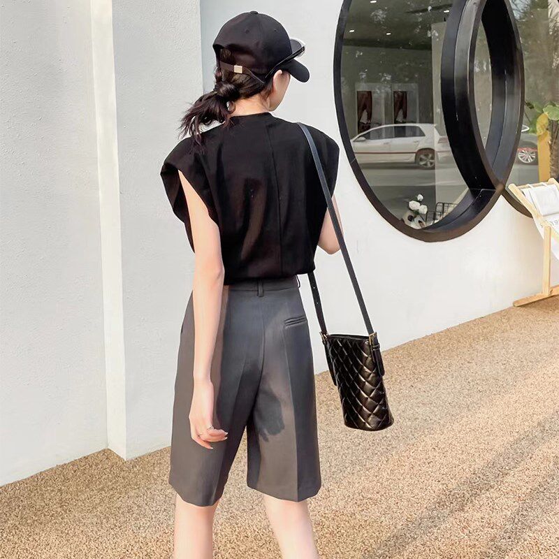 西装短裤2025新款 春夏女士休闲高级西式五分裤收腰显瘦中裤半裤