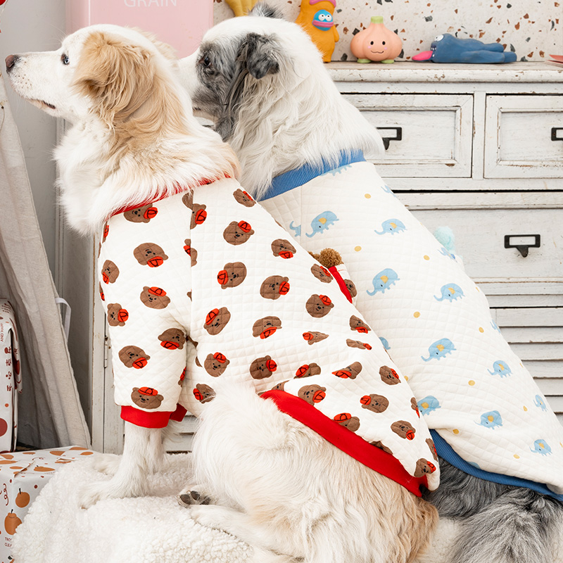 它小灶宠物狗狗家居服秋冬夹棉保暖防着凉防潮防脏衣服睡衣防掉毛