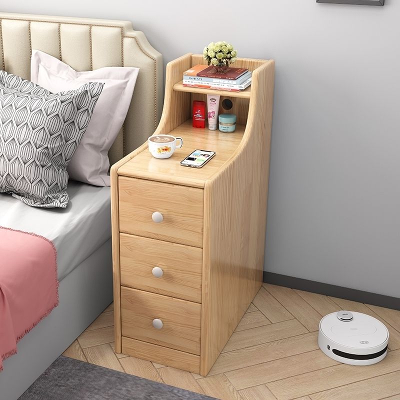 床头柜超窄小型实木加高家用卧室沙发夹缝床边柜储物收纳迷你柜子