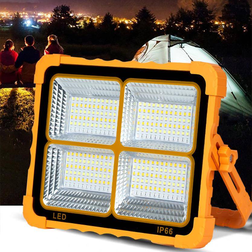 太阳能多功能便携式工作灯小黄灯手提灯车载应急灯电筒移动投光灯