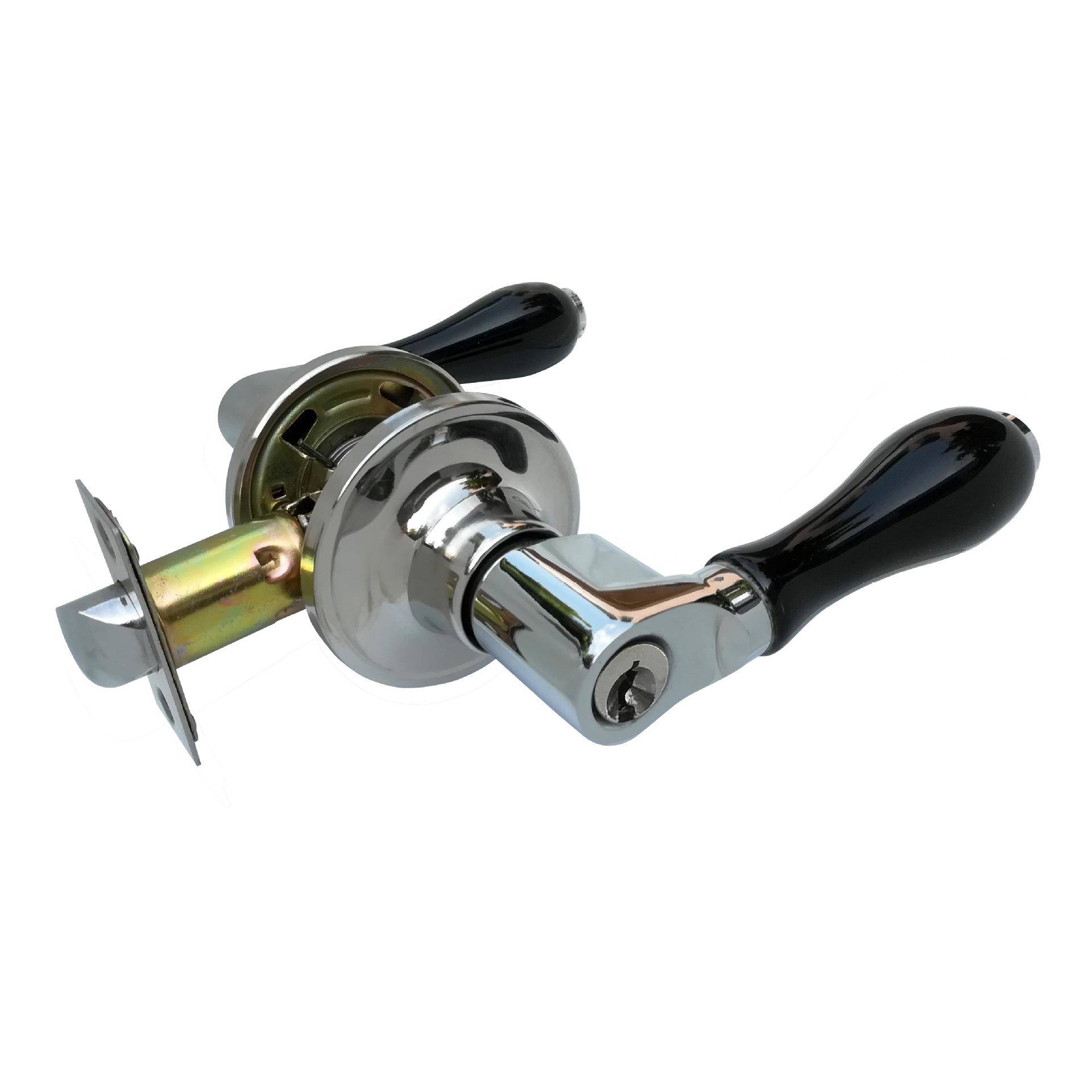 陶瓷执手锁带匙陶瓷把手锁三杆执手锁房门锁white door handle