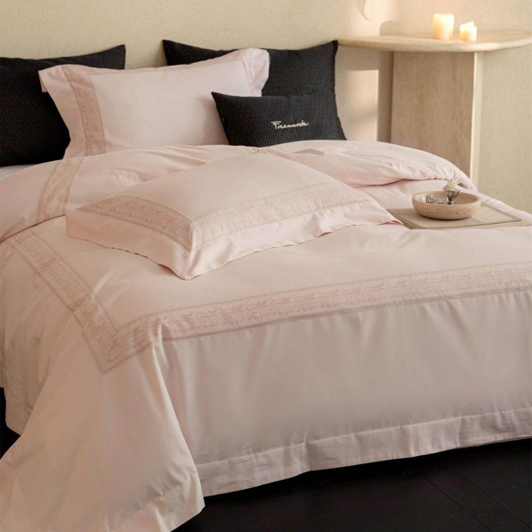 意式极简风莉薇兰纯色保暖寝具床品婴肤棉纯棉磨毛四件套家纺