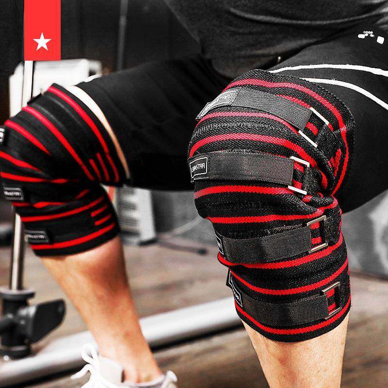 劳拉之星LS0340深蹲健身护膝硬拉分段式高弹高压缩松紧运动健美男