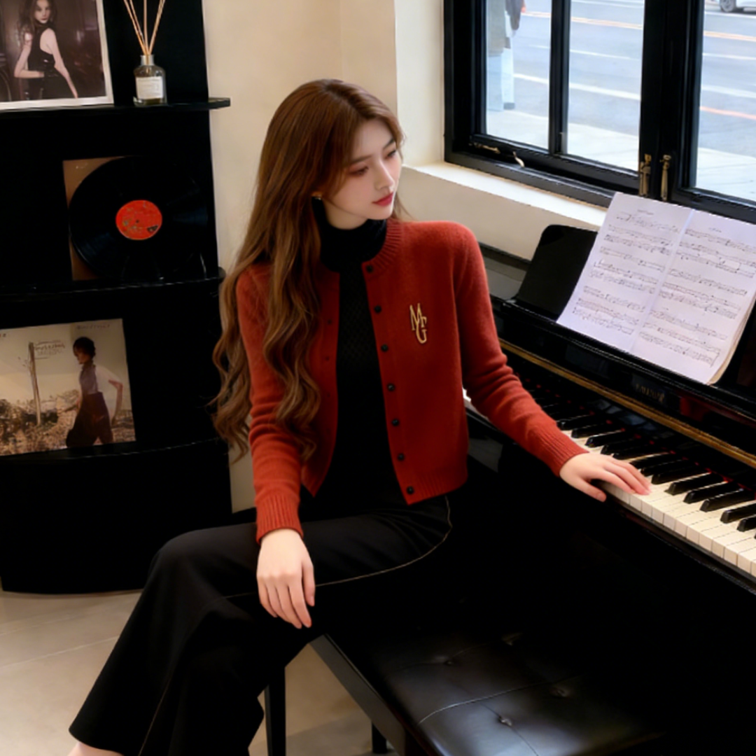 玉美雅【旗舰精选套装】早秋轻奢橘色轻奢外套+高领无袖纯色内搭,女装/女士精品,时尚套装,淘宝优惠券,粉丝福利购,淘宝优惠卷