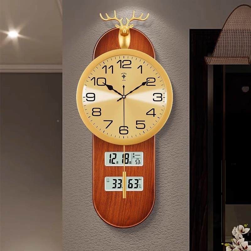 新中式万年历轻奢2283孔钟客厅时家用尚多功能免挂打挂墙时钟表,家居饰品,挂钟,淘宝优惠券,粉丝福利购,淘宝优惠卷