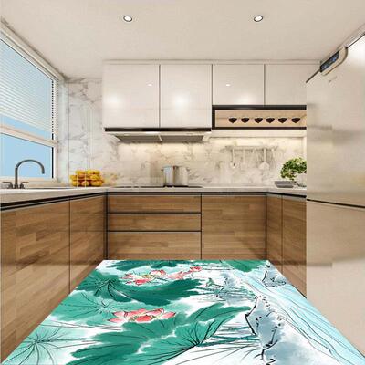 厨房满防滑防油脚垫铺可裁剪硅藻泥皮革纹0918-4毯系列地垫地厨房