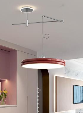 全光谱护眼餐吊灯可移位摇臂奶油风59383餐桌简约代现吧设计师厅