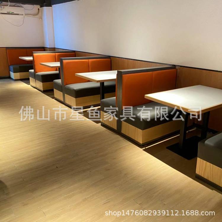 江渔儿酸菜鱼餐厅桌椅组合网红餐饮店卡座沙发泰式料理店桌椅商用
