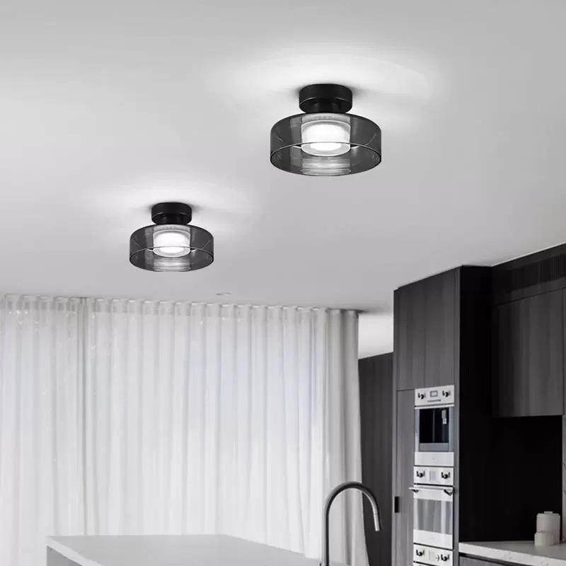 意式极设简全铜过道32747灯奢计师小众黑色走廊阳轻灯台吸顶吧台