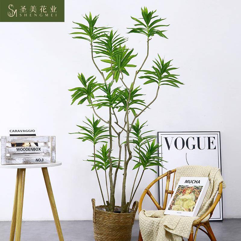 仿真百合竹树假物大仿真绿植橱窗SM-BHZ-3装饰植盆木栽造型景千年