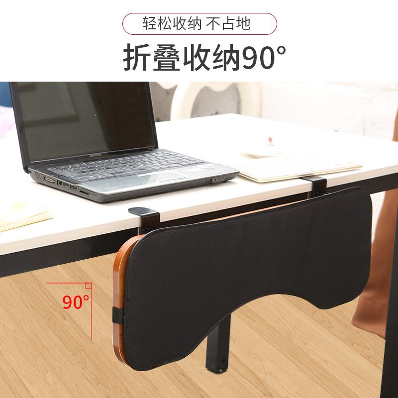 电脑托zlk005办公加长桌面延展长板免打加宽折叠拼接桌子边扩手孔