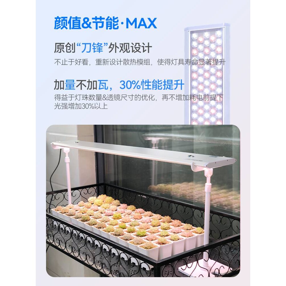 ?贵翔灯排Max 植物补光灯仿太阳全光谱多肉上色LED植物生长灯热