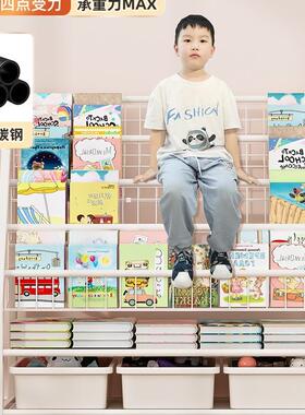 儿童书落地具置物架家用阅读架区绘本架多层玩纳收架简易宝GJP宝