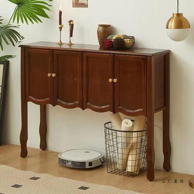 实木玄关柜斗柜实木厅边柜过道古长条460桌子复客风玄纳关柜抽屉