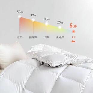 绒被5白鹅绒120SH568249支纯冬棉静音羽绒被四季春羽秋被子加厚保