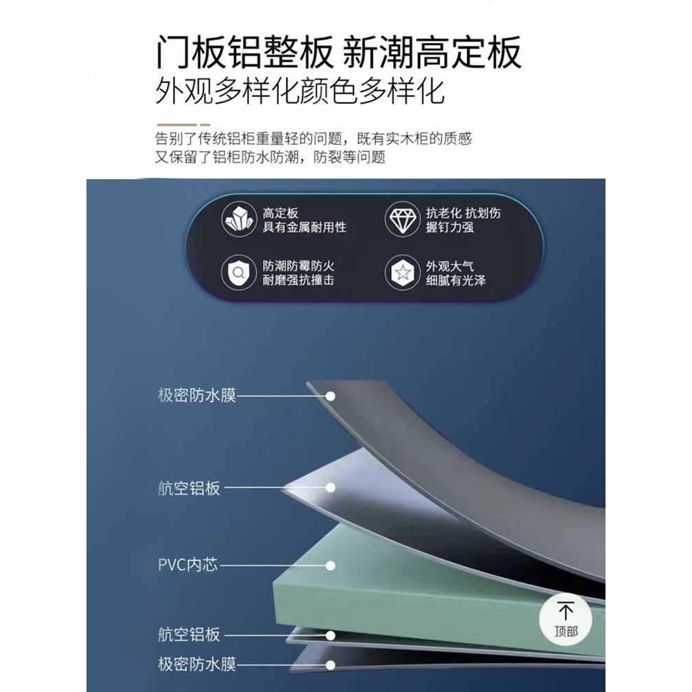 简约太空铝浴室柜洗手卫生间洗漱台洗脸盆柜组合家装一体陶瓷面池