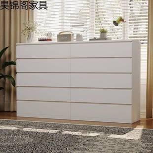 储八RIP斗柜卧室客厅靠墙物柜立六柜五斗橱简约代抽屉式 收纳柜斗