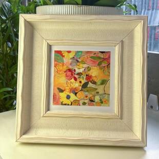 深海骨祭骨白色做旧复古实木印花HYtetuut画油框制相框可定框尺画