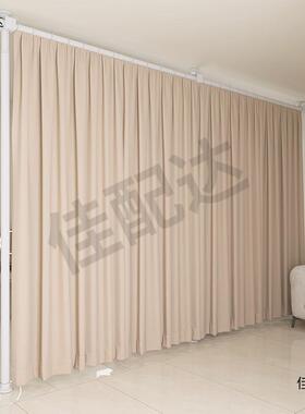 免孔免钉缩杆Zh3eSS2A杆顶天立地落地窗帘子支撑架一整套隔断打帘