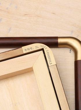 中式实木圆角书法国画框十字绣装挂墙新式相自装中裱B#56021框画