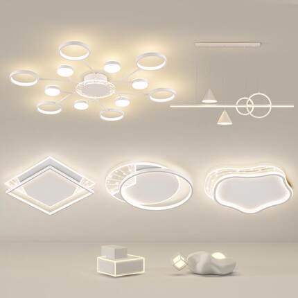 客厅主灯灯广东中山具套白色全屋组合三室两厅灯餐厅客LMS120厅餐