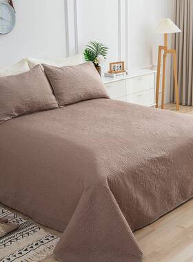 春夏床盖白色床单单件四季通用加厚榻榻米大炕垫夹棉双面两用