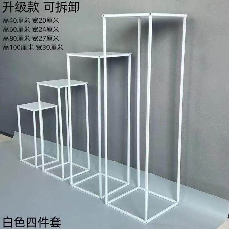 金001色几何艺路引柱婚庆道具架迎子铁花婚礼花艺布置铁艺架宾区