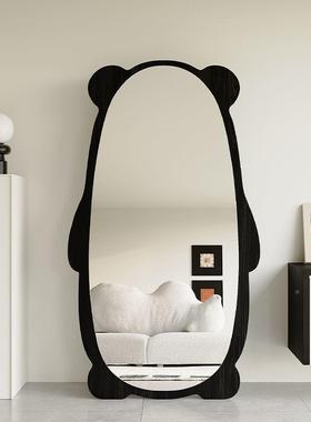 形OEQ小胖熊全身落地镜女生卧室异网红穿衣镜壁试衣镜家用挂镜式
