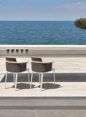 户外椅庭院设计师简阳台藤SE169-2E椅室约外台花园休闲桌藤编露椅