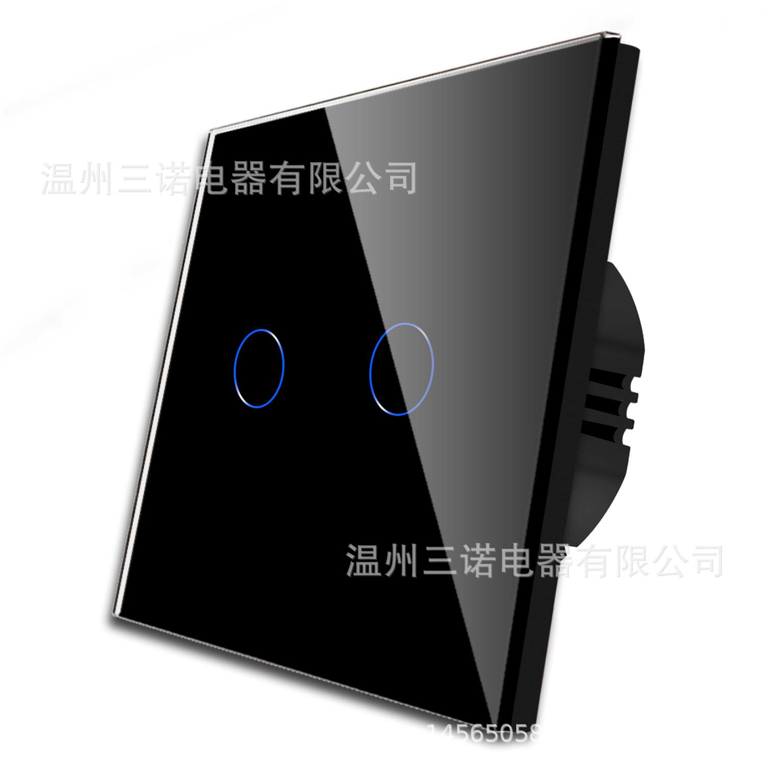 家直销一路二路黑白zigee智能墙壁厂b面开关玻璃板无线多功能795