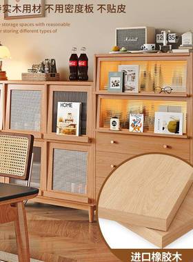 边实木餐柜靠墙体一柜子储物柜茶水柜置客厅物柜橱柜HAU家用