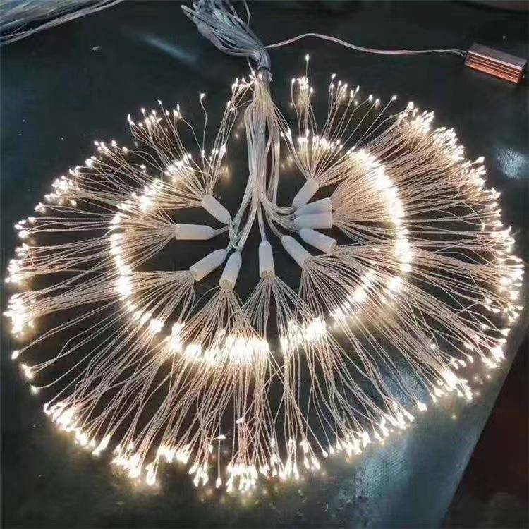 粒烟花灯串线灯铜串led爆控SOY炸星星灯米遥防水蒲公英婚庆庭院挂