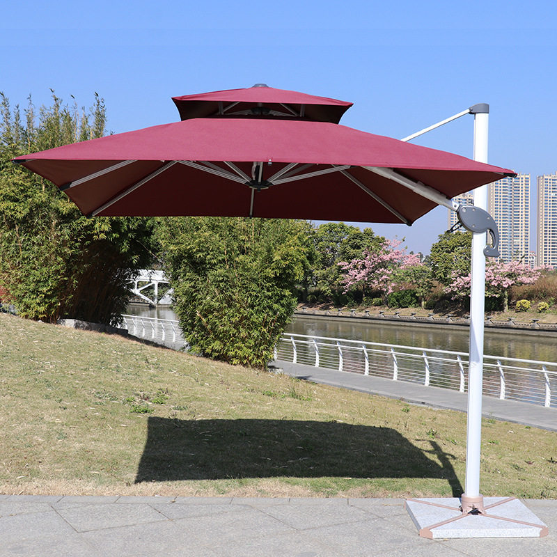 户外遮阳伞抗风酒店度假村景区岗亭伞商场小区庭院别墅遮雨太阳伞