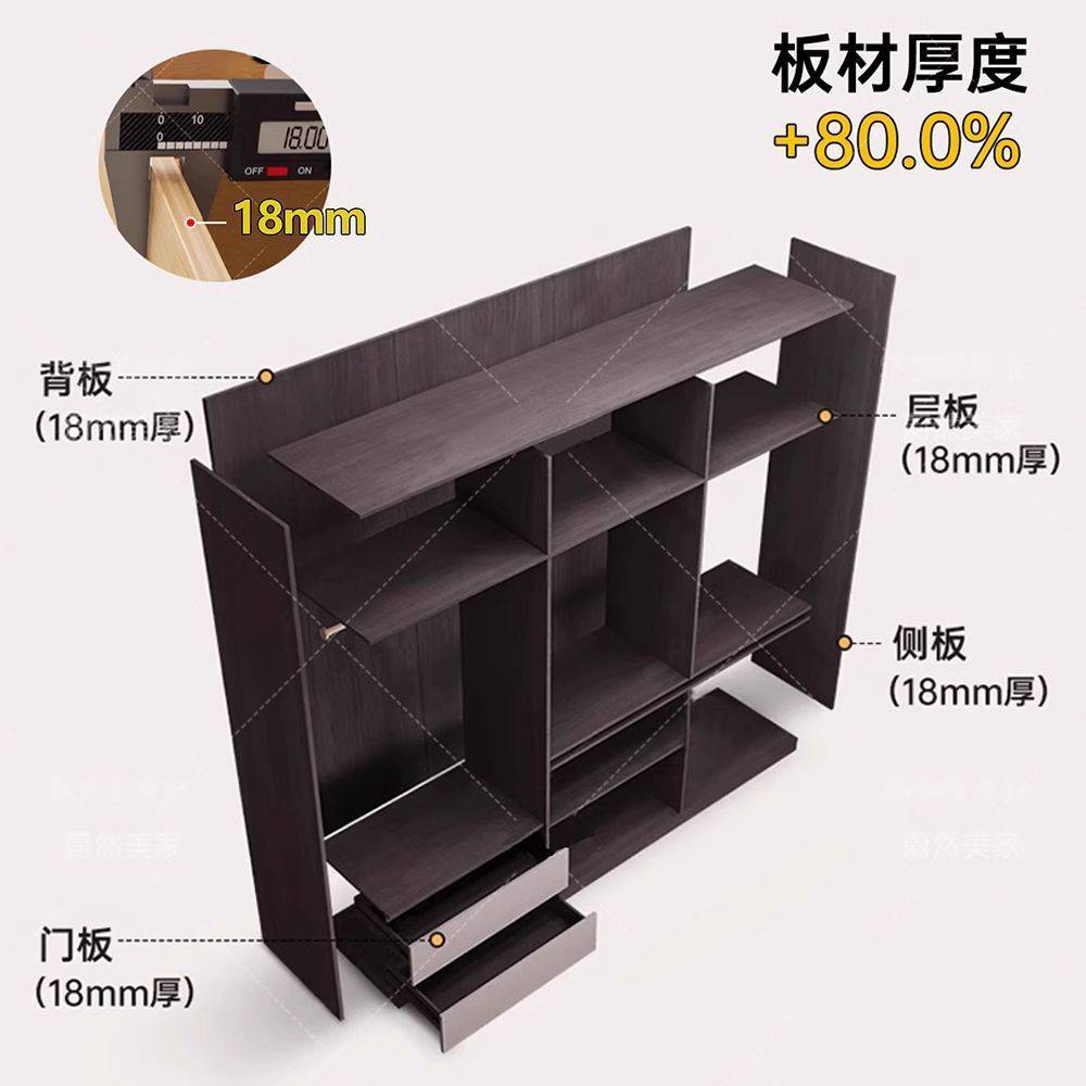 轻奢储物衣柜家用卧室分段式平开门25新款柜子简约灰色实木大衣橱