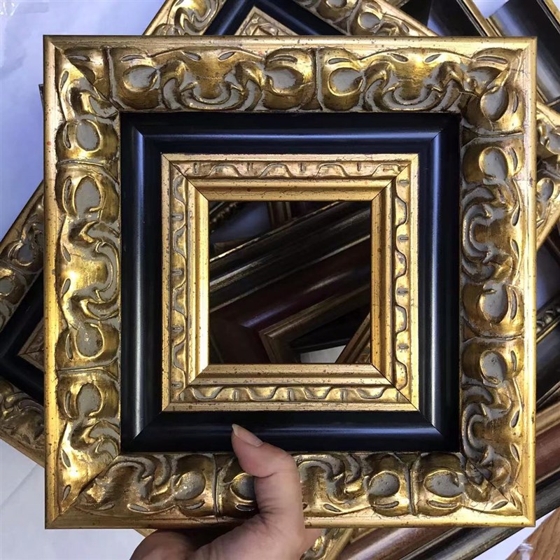 【可以定制】欧式经典黑金画框天隆大师画框镜框定制软装挂画装裱