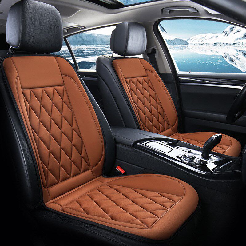 汽车加热坐垫车载座椅垫电热暖垫靠垫通用冬季新款车用12V24V座垫