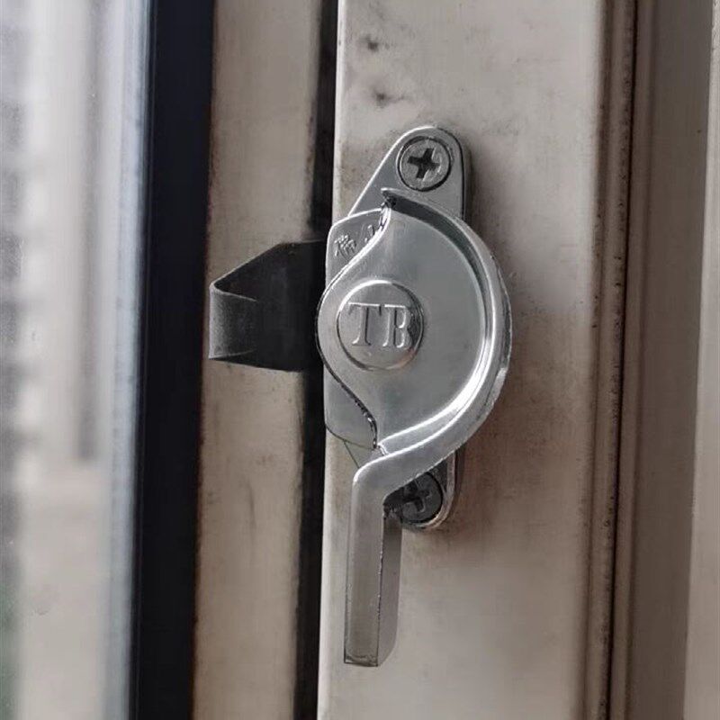老式90型铝合金门窗月牙锁卡扣推拉窗玻璃移门窗户半圆搭扣锁配件