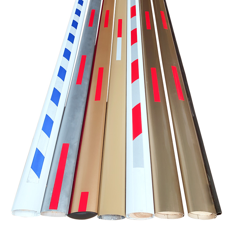 捷土豪金椭圆小区门卫停车栏杆挡车*胶条铝合金拦车直杆