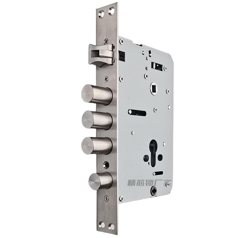 智能锁指纹锁专用活快708圆柱形锁体30*2静音不锈钢锁体