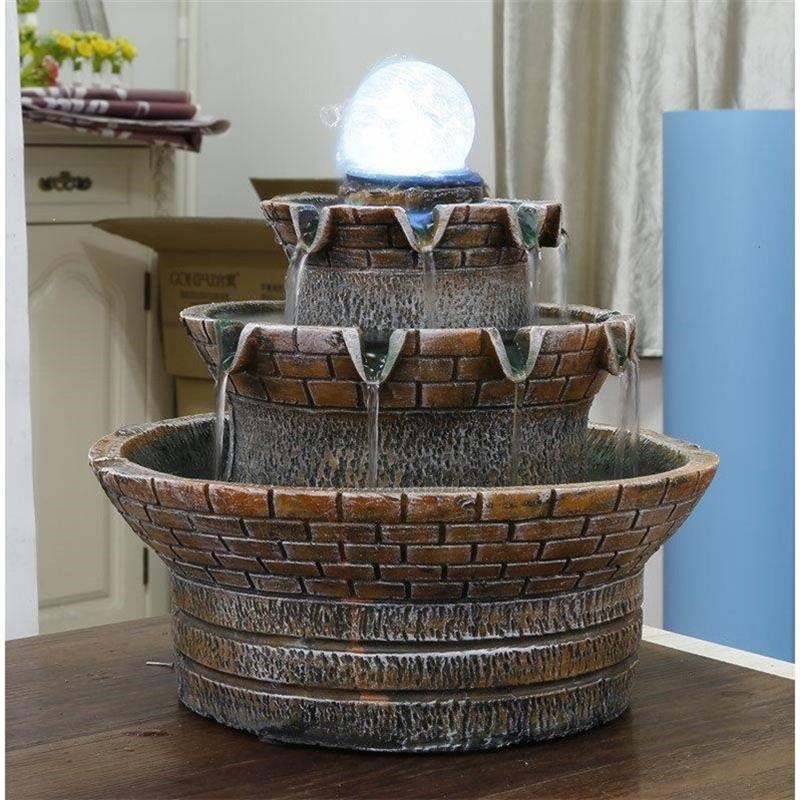 招财八方来财摆件假山流水喷泉盆景办公室桌面装饰儿童小朋友喜欢